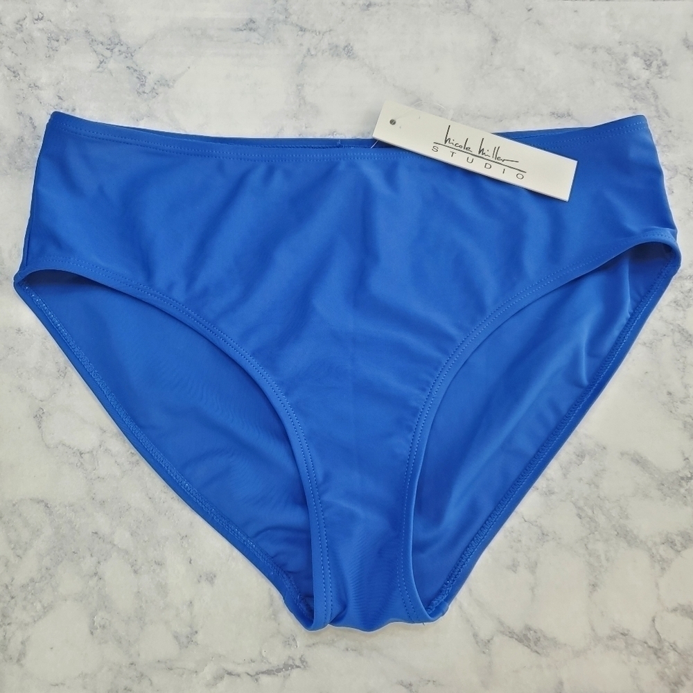 Nicole Miller 10 Cobalt Blue Bikini Bottom Beach Vacation New‎